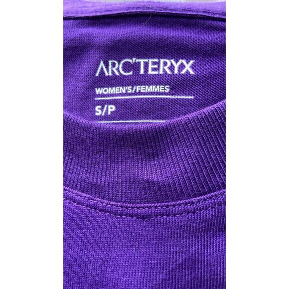 New Womens S Purple Arcteryx SS T Shirt - Picture 2 of 3